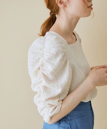 MADEMOISELLE ROPE' | パフスリーブシャーリングプルオーバー(Tシャツ/カットソー)