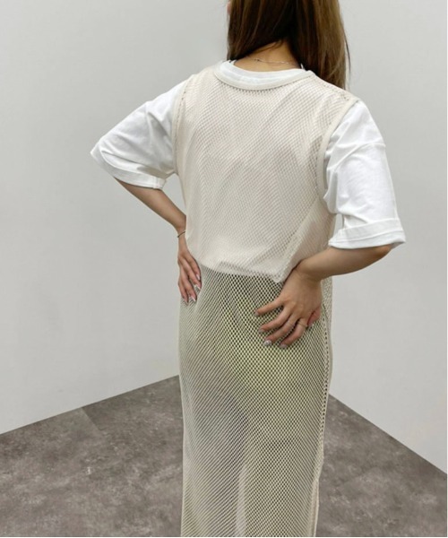 apres jour mignon(アプレジュールミニョン)の「メッシュワンピース 【ZOZOTOWN限定アイテム】(ワンピース・レディース・ブラック/アイボリー/ブルー・X-LARGE/フリー)」の7枚目の写真