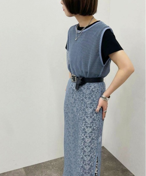 apres jour mignon(アプレジュールミニョン)の「メッシュワンピース 【ZOZOTOWN限定アイテム】(ワンピース・レディース・ブラック/アイボリー/ブルー・X-LARGE/フリー)」の11枚目の写真
