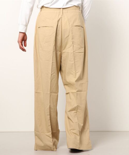 anown（アノン）の「綿麻レーヨン混  裾スリット ハイウエストワイドストレートパンツ ベルト付き【ファッションインフルエンサー ゆや×anown 限定コラボ】（スラックス・メンズ・ブラック/ベージュ・S/M/L）」の15枚目の写真