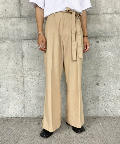 逆輸入 麻混レーヨン落ち感パンツ SALE! - カジュアルパンツ