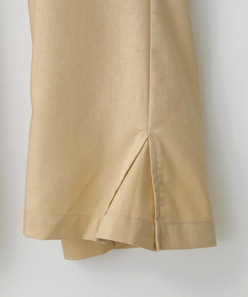 anown（アノン）の「綿麻レーヨン混  裾スリット ハイウエストワイドストレートパンツ ベルト付き【ファッションインフルエンサー ゆや×anown 限定コラボ】（スラックス・メンズ・ブラック/ベージュ・S/M/L）」の12枚目の写真