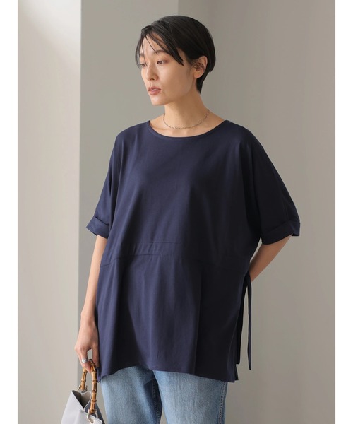 AMERICAN HOLIC（アメリカンホリック）の「サイドリボンドルマンカットプルオーバー　＊●（Tシャツ/カットソー・レディース・アイボリー/カーキ/ネイビー・FREE）」の5枚目の写真