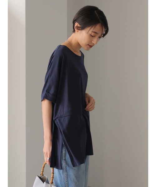 AMERICAN HOLIC（アメリカンホリック）の「サイドリボンドルマンカットプルオーバー　＊●（Tシャツ/カットソー・レディース・アイボリー/カーキ/ネイビー・FREE）」の7枚目の写真