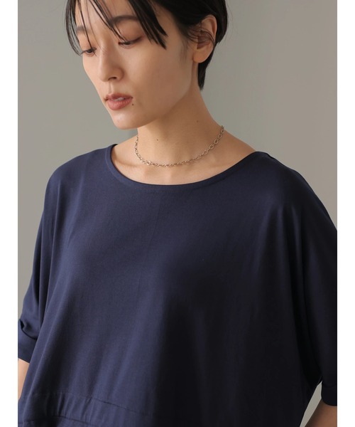 AMERICAN HOLIC（アメリカンホリック）の「サイドリボンドルマンカットプルオーバー　＊●（Tシャツ/カットソー・レディース・アイボリー/カーキ/ネイビー・FREE）」の9枚目の写真