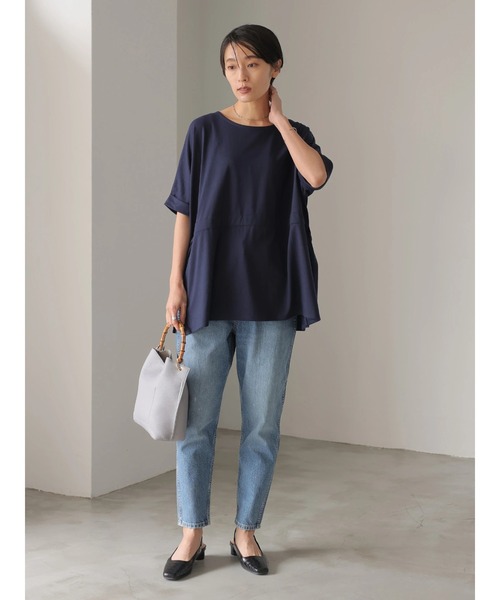 AMERICAN HOLIC（アメリカンホリック）の「サイドリボンドルマンカットプルオーバー　＊●（Tシャツ/カットソー・レディース・アイボリー/カーキ/ネイビー・FREE）」の15枚目の写真