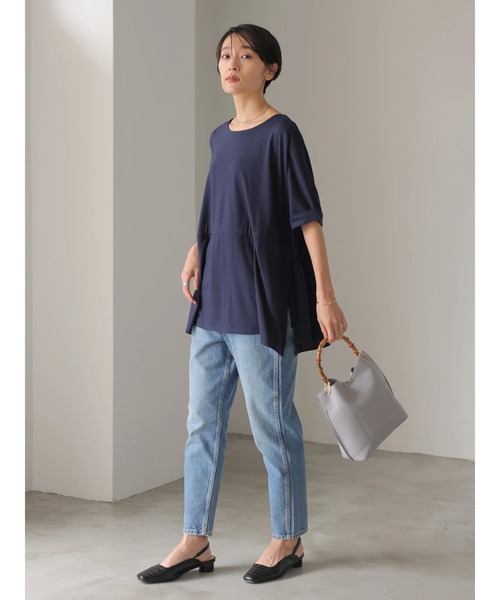 AMERICAN HOLIC（アメリカンホリック）の「サイドリボンドルマンカットプルオーバー　＊●（Tシャツ/カットソー・レディース・アイボリー/カーキ/ネイビー・FREE）」の17枚目の写真