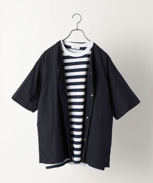 「SHIPS any」 半袖ブラウス ONE SIZE ネイビー レディース SHIPS any 「SHIPS any」 半袖ブラウス ONE SIZE ネイビー