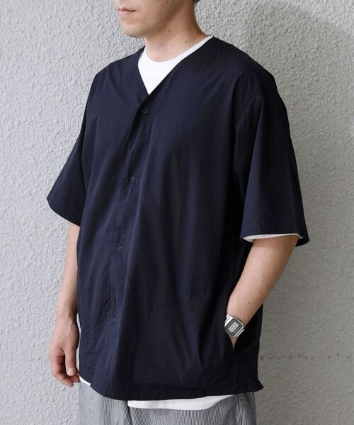 「SHIPS any」 半袖ブラウス ONE SIZE ネイビー レディース SHIPS any 「SHIPS any」 半袖ブラウス ONE SIZE ネイビー