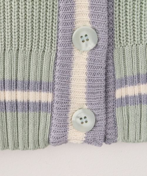 fd style（エフディ スタイル）の「【Chuzchuz】ルーズフィットVネックショートカーディガン（カーディガン/ボレロ・レディース・アイボリー/ミント/ライトパープル・FREE）」の4枚目の写真