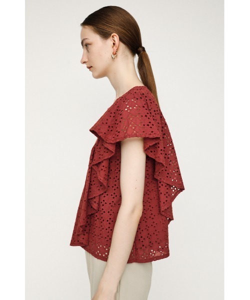 SLY（スライ）の「EYELET LACE FRILL TOPS レースフリル トップス（シャツ/ブラウス・レディース・ホワイト/ライトパープル/ブラウン/ブラック・FREE）」の18枚目の写真