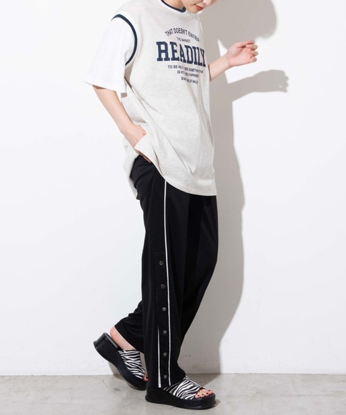 WEGO（ウィゴー）の「WEGO/サイドラインストレートパンツ（スラックス・レディース・ブラック・FREE）」の8枚目の写真