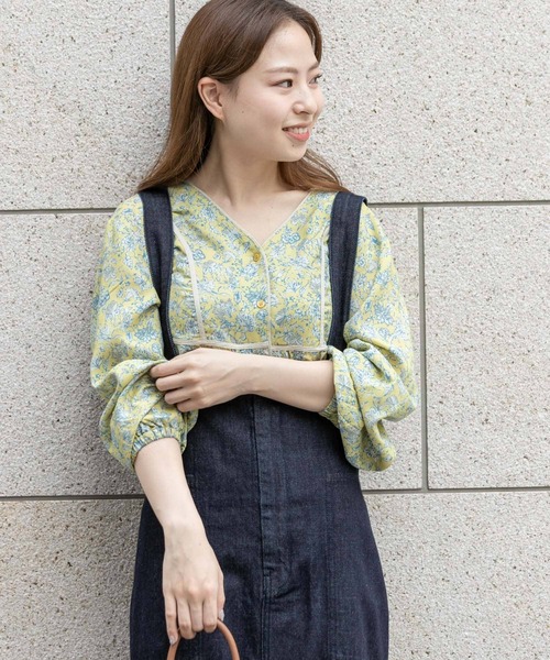 URBAN RESEARCH Sonny Label（アーバンリサーチサニーレーベル）の「ボーホーフラワーブラウス（シャツ/ブラウス・レディース・ブラック/カーキ/イエロー・FREE）」の10枚目の写真