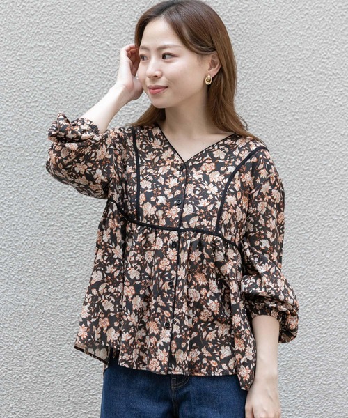 URBAN RESEARCH Sonny Label（アーバンリサーチサニーレーベル）の「ボーホーフラワーブラウス（シャツ/ブラウス・レディース・ブラック/カーキ/イエロー・FREE）」の18枚目の写真