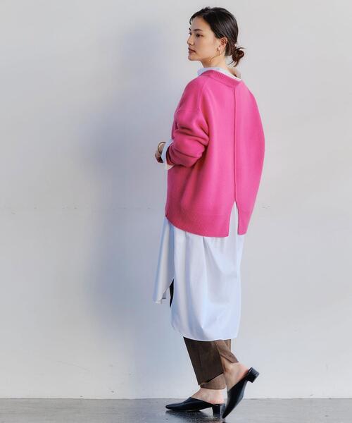 green label relaxing（グリーンレーベルリラクシング）の「SERENITY セレニティ クルーネック プルオーバー ニット（ニット/セーター・レディース・ベージュ/ブラック/ピンク/ダークグレー/ターコイズブルー・FREE）」の14枚目の写真