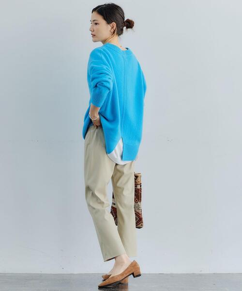 green label relaxing（グリーンレーベルリラクシング）の「SERENITY セレニティ クルーネック プルオーバー ニット（ニット/セーター・レディース・ベージュ/ブラック/ピンク/ダークグレー/ターコイズブルー・FREE）」の17枚目の写真