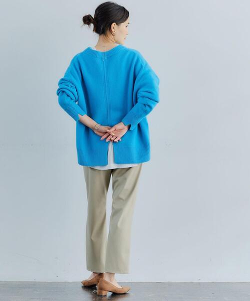 green label relaxing（グリーンレーベルリラクシング）の「SERENITY セレニティ クルーネック プルオーバー ニット（ニット/セーター・レディース・ベージュ/ブラック/ピンク/ダークグレー/ターコイズブルー・FREE）」の18枚目の写真