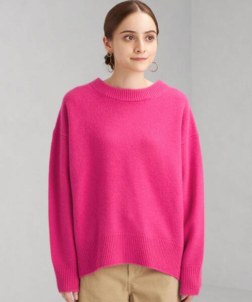 green label relaxing（グリーンレーベルリラクシング）の「SERENITY セレニティ クルーネック プルオーバー ニット（ニット/セーター・レディース・ベージュ/ブラック/ピンク/ダークグレー/ターコイズブルー・FREE）」の19枚目の写真