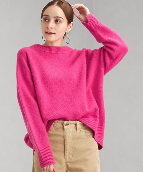 green label relaxing（グリーンレーベルリラクシング）の「SERENITY セレニティ クルーネック プルオーバー ニット（ニット/セーター・レディース・ベージュ/ブラック/ピンク/ダークグレー/ターコイズブルー・FREE）」の10枚目の写真