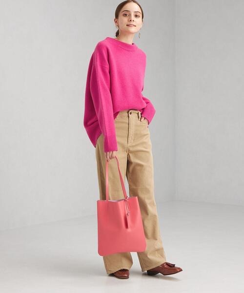 green label relaxing（グリーンレーベルリラクシング）の「SERENITY セレニティ クルーネック プルオーバー ニット（ニット/セーター・レディース・ベージュ/ブラック/ピンク/ダークグレー/ターコイズブルー・FREE）」の11枚目の写真