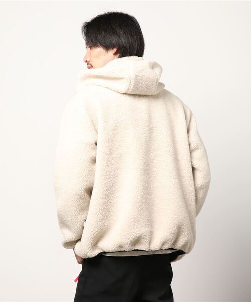 Quiksilver（クイックシルバー）の「QUIKSILVER/クイックシルバー リバーシブル ボアフリースジャケット QJK214000（その他アウター・メンズ・ベージュ/ホワイト・L/M）」の4枚目の写真