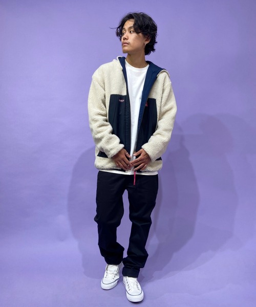 Quiksilver（クイックシルバー）の「QUIKSILVER/クイックシルバー リバーシブル ボアフリースジャケット QJK214000（その他アウター・メンズ・ベージュ/ホワイト・L/M）」の14枚目の写真