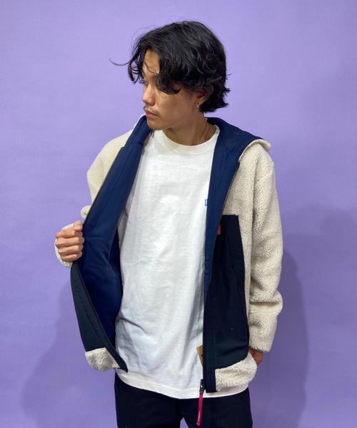 Quiksilver（クイックシルバー）の「QUIKSILVER/クイックシルバー リバーシブル ボアフリースジャケット QJK214000（その他アウター・メンズ・ベージュ/ホワイト・L/M）」の9枚目の写真