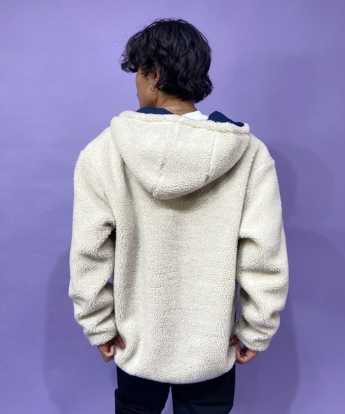 Quiksilver（クイックシルバー）の「QUIKSILVER/クイックシルバー リバーシブル ボアフリースジャケット QJK214000（その他アウター・メンズ・ベージュ/ホワイト・L/M）」の10枚目の写真