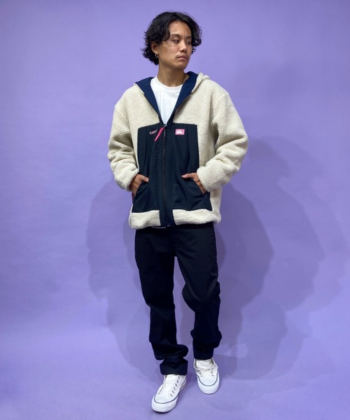 Quiksilver（クイックシルバー）の「QUIKSILVER/クイックシルバー リバーシブル ボアフリースジャケット QJK214000（その他アウター・メンズ・ベージュ/ホワイト・L/M）」の11枚目の写真