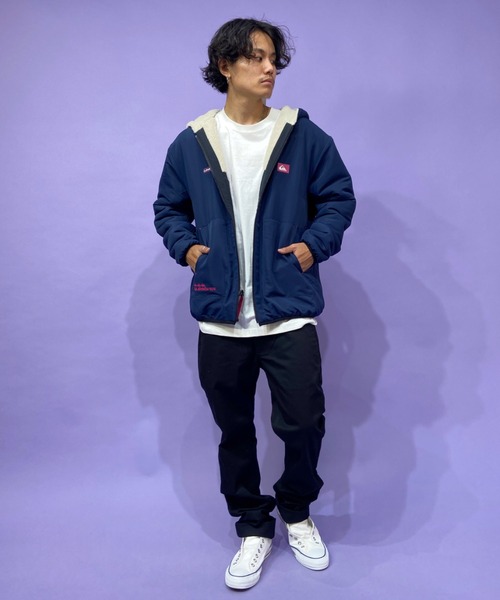 Quiksilver（クイックシルバー）の「QUIKSILVER/クイックシルバー リバーシブル ボアフリースジャケット QJK214000（その他アウター・メンズ・ベージュ/ホワイト・L/M）」の20枚目の写真