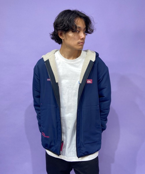 Quiksilver（クイックシルバー）の「QUIKSILVER/クイックシルバー リバーシブル ボアフリースジャケット QJK214000（その他アウター・メンズ・ベージュ/ホワイト・L/M）」の17枚目の写真