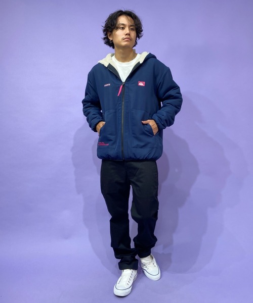 Quiksilver（クイックシルバー）の「QUIKSILVER/クイックシルバー リバーシブル ボアフリースジャケット QJK214000（その他アウター・メンズ・ベージュ/ホワイト・L/M）」の19枚目の写真