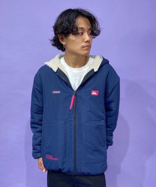 Quiksilver（クイックシルバー）の「QUIKSILVER/クイックシルバー リバーシブル ボアフリースジャケット QJK214000（その他アウター・メンズ・ベージュ/ホワイト・L/M）」の16枚目の写真