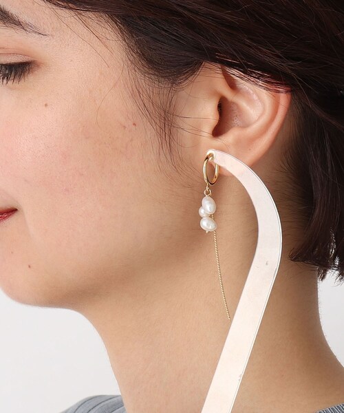 淡水パールイヤリング