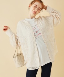 MADEMOISELLE ROPE' | 【秋まで使える】【一部WEB限定】バックリボンフラワーシアーブラウス(シャツ/ブラウス)