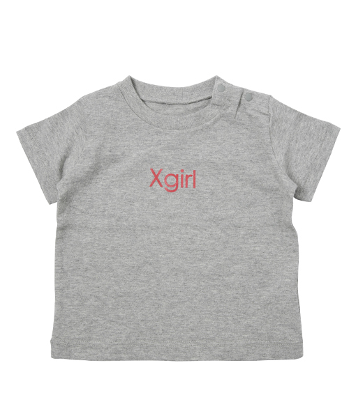 X-girl Stages（エックスガールステージス）の「【VERY(ベリー)5月号掲載商品】S/S TEE SMALL LOGO  (4T～7T)（Tシャツ/カットソー・キッズ・ホワイト/ブラック/アッシュ/ピンク・6T/7T/5T/4T）」の3枚目の写真