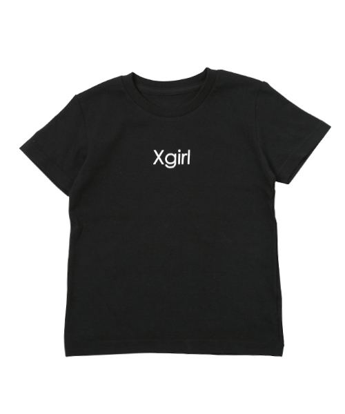 X-girl Stages（エックスガールステージス）の「【VERY(ベリー)5月号掲載商品】S/S TEE SMALL LOGO  (4T～7T)（Tシャツ/カットソー・キッズ・ホワイト/ブラック/アッシュ/ピンク・6T/7T/5T/4T）」の2枚目の写真