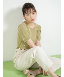 fifth calin | ポンポンクルーネックサマーニット(Tシャツ/カットソー)