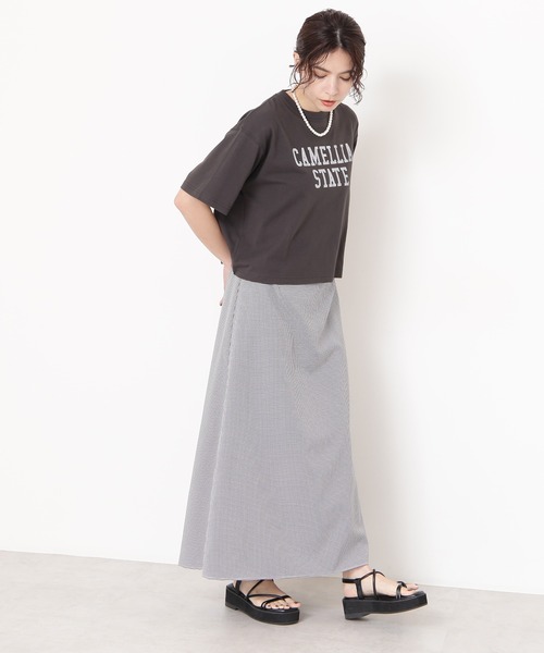 N.（N. Natural Beauty Basic）（エヌエヌナチュラルビューティーベーシック）の「◆サイドボタンＡラインスカート（スカート・レディース・ブラック系その他/グリーン系その他・MEDIUM）」の9枚目の写真