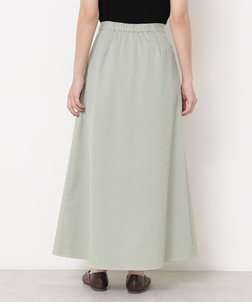 N.（N. Natural Beauty Basic）（エヌエヌナチュラルビューティーベーシック）の「◆サイドボタンＡラインスカート（スカート・レディース・ブラック系その他/グリーン系その他・MEDIUM）」の6枚目の写真