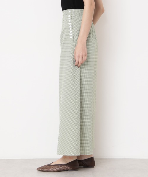 N.（N. Natural Beauty Basic）（エヌエヌナチュラルビューティーベーシック）の「◆サイドボタンＡラインスカート（スカート・レディース・ブラック系その他/グリーン系その他・MEDIUM）」の5枚目の写真