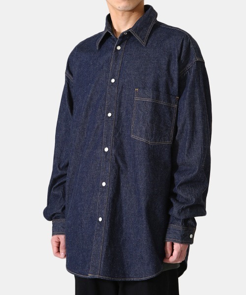 Holt Rams 長袖シャツ 2XL ブラック/ゴールド COTTON / RAMIE BROAD OPEN SHIRT | GOLD(ゴールド) / トップス