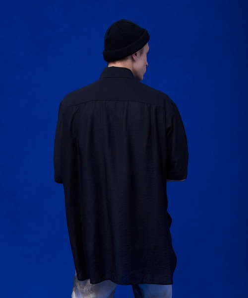 UNITED TOKYO(ユナイテッドトウキョウ)の「シアーミリタリー半袖シャツ(シャツ/ブラウス・メンズ・ブラック/ブラウン/イエロー・1/2)」の9枚目の写真