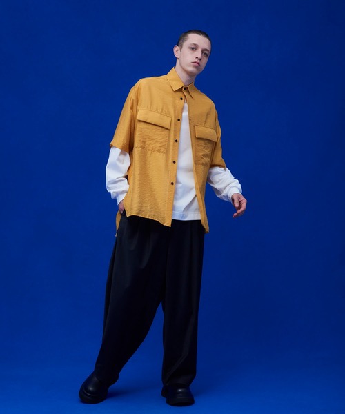 UNITED TOKYO(ユナイテッドトウキョウ)の「シアーミリタリー半袖シャツ(シャツ/ブラウス・メンズ・ブラック/ブラウン/イエロー・1/2)」の22枚目の写真