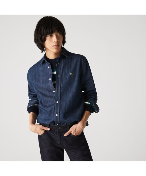 LACOSTE（ラコステ）の「ライトウェイトオーガニックコットン デニムシャツ（シャツ/ブラウス・メンズ・ブルー/インディゴブルー・41/40/38/39）」の2枚目の写真