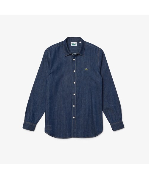 LACOSTE（ラコステ）の「ライトウェイトオーガニックコットン デニムシャツ（シャツ/ブラウス・メンズ・ブルー/インディゴブルー・41/40/38/39）」の12枚目の写真