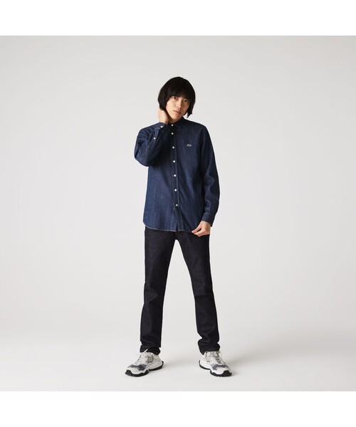 LACOSTE（ラコステ）の「ライトウェイトオーガニックコットン デニムシャツ（シャツ/ブラウス・メンズ・ブルー/インディゴブルー・41/40/38/39）」の11枚目の写真