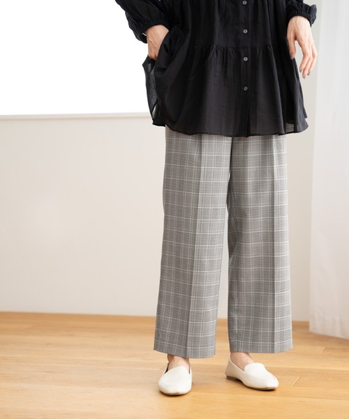 GLOBAL WORK(グローバルワーク)の「ウツクシルエットストレート柄/951506(スラックス・レディース・ダークブラウン/ブラウン/グレー系その他3・SMALL/MEDIUM/LARGE/X-SMALL)」の9枚目の写真