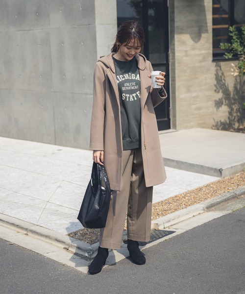 GLOBAL WORK(グローバルワーク)の「ウツクシルエットストレート柄/951506(スラックス・レディース・ダークブラウン/ブラウン/グレー系その他3・SMALL/MEDIUM/LARGE/X-SMALL)」の4枚目の写真