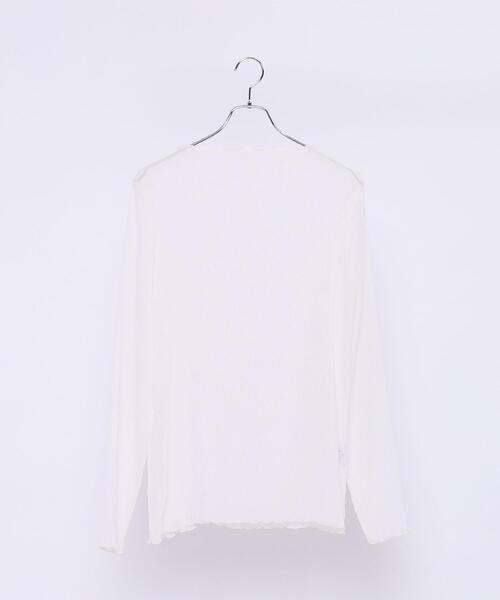 coen（コーエン）の「シアーメローロングスリーブTシャツ（Tシャツ/カットソー・レディース・ブラック/オリーブ/オフホワイト・L/M）」の13枚目の写真